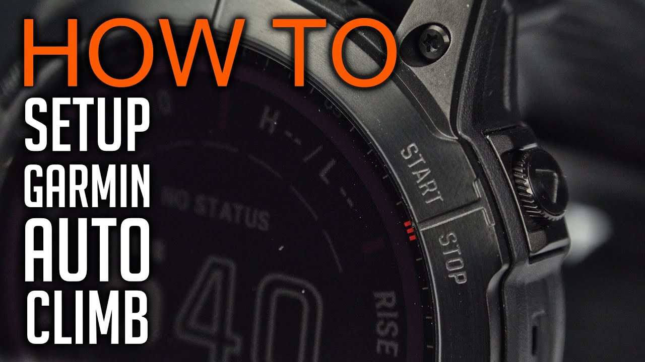 How to setup Auto Climb on Garmin Watches
