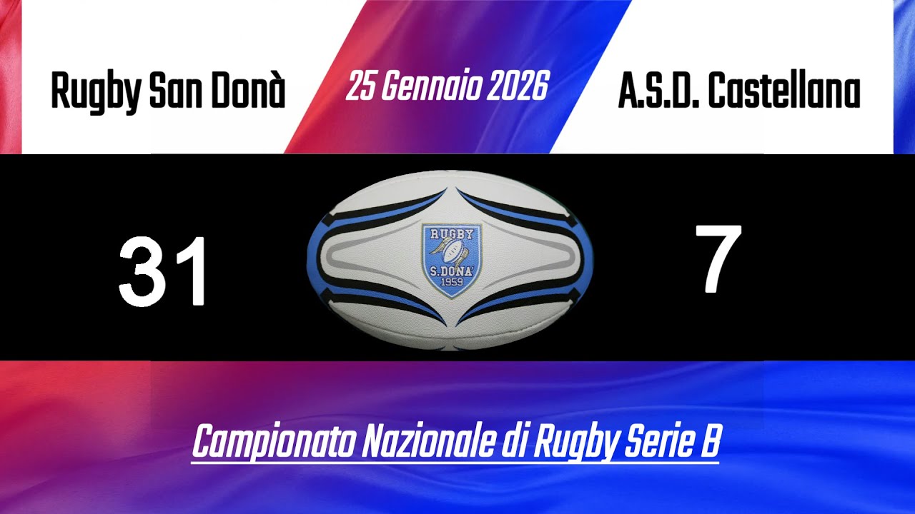 RUGBY SAN DONA' vs CASTELLANA RUGBY - sintesi - 25 Gennaio 2026