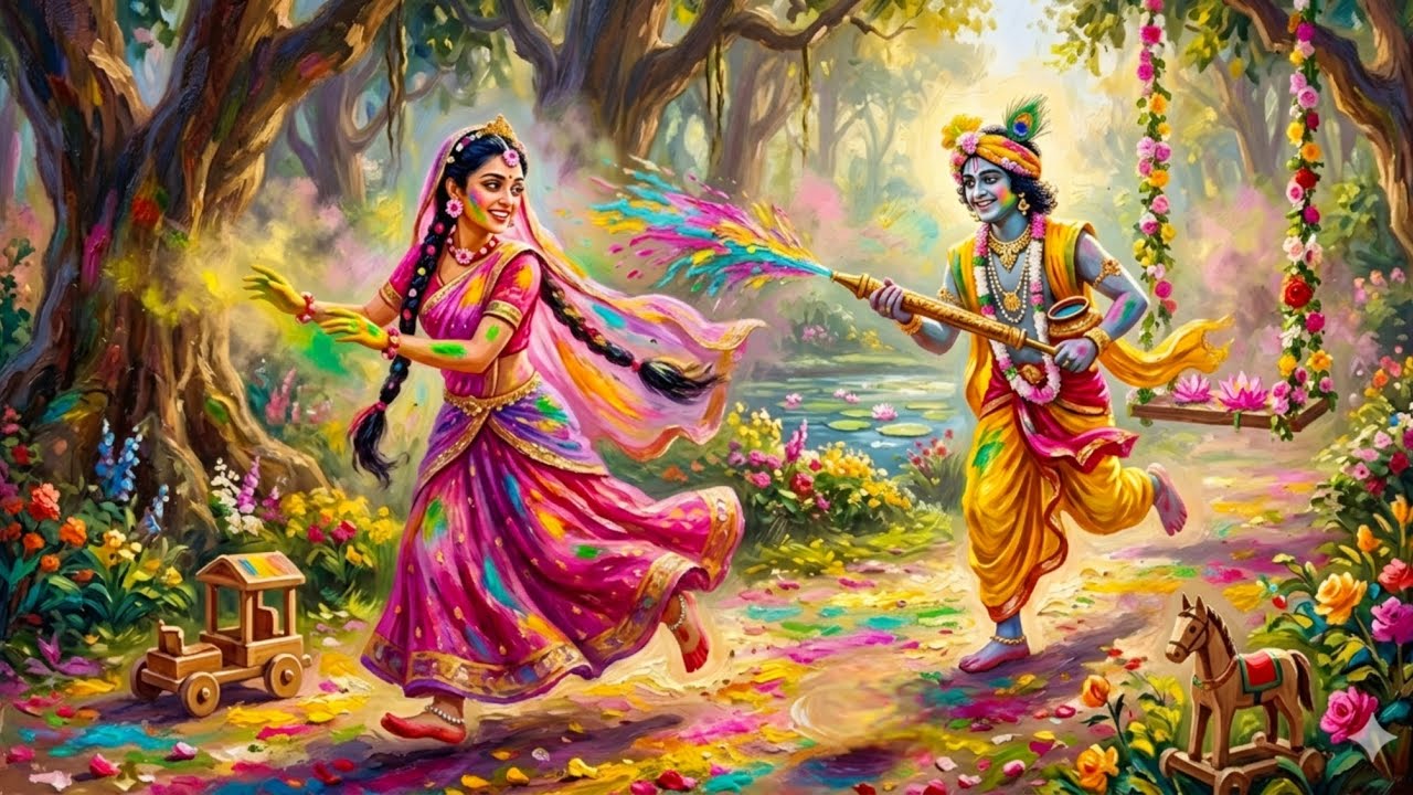 🦚 Holi Special Radha Krishna Bhajan 2026 | Shyam Rang Mein Radha | ShreeMarga Bhakti