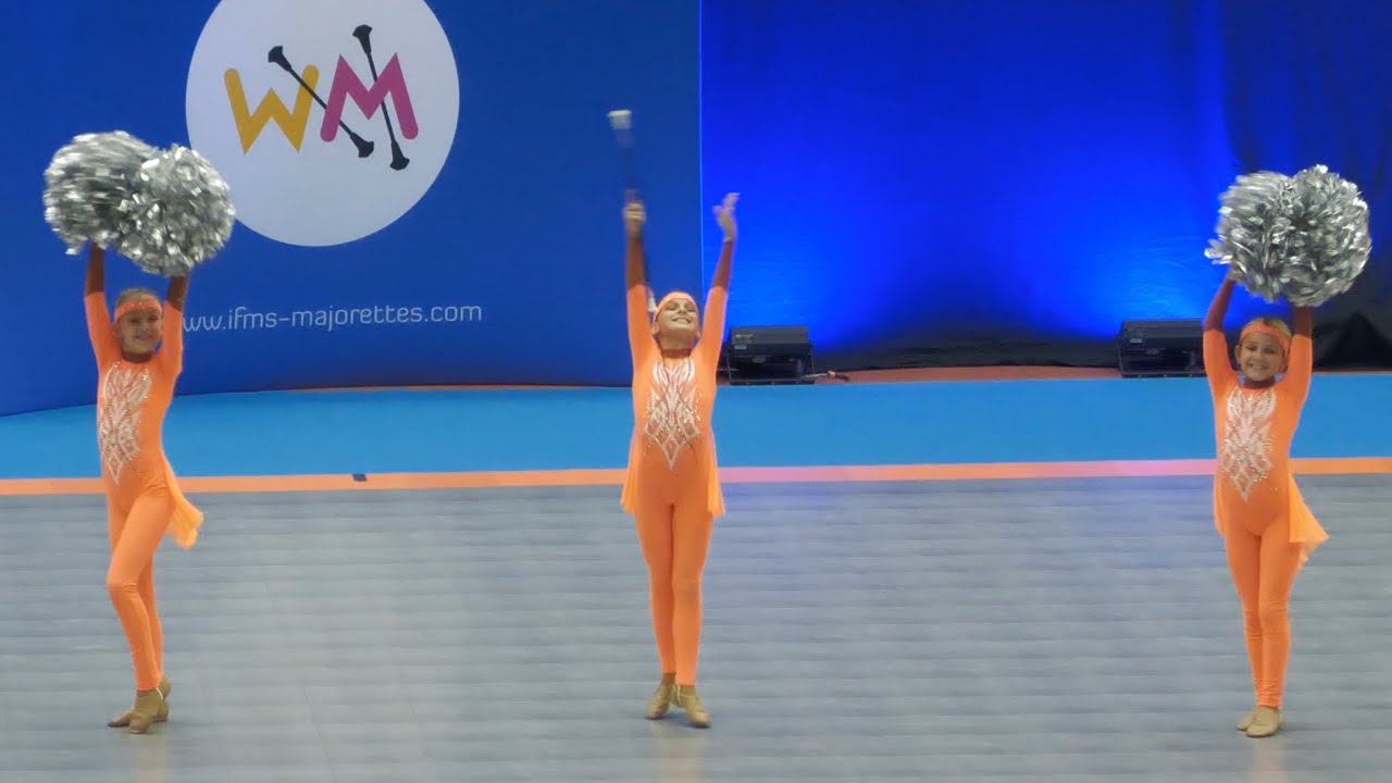 Majorettes *MK BALLERISIMO Hlucin* MIX trio / Mažoretki  - Ostrava 2025 WM Championship