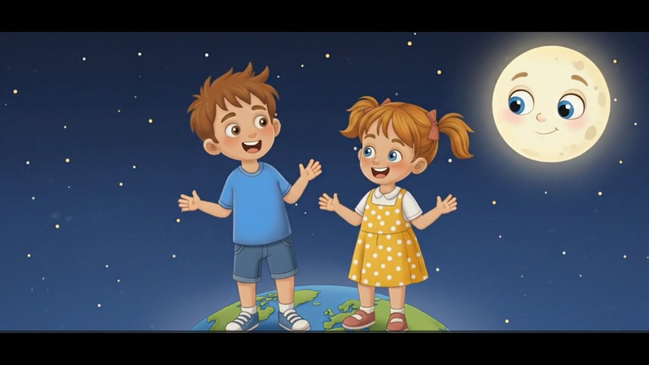 Upar Chand Gol Neeche Prithvi Gol | Hindi Kids Rhyme | Learning Shapes for Children | RystyToons