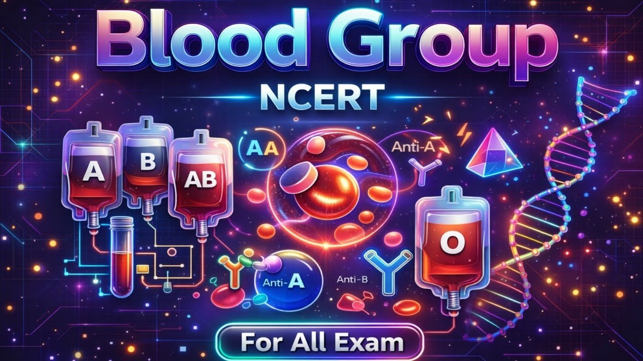 Blood Group (मानव रक्त समूह प्रणाली)|Biology|NCERT|Free PDF|Antigen, Antibody समझें शानदार visusl से