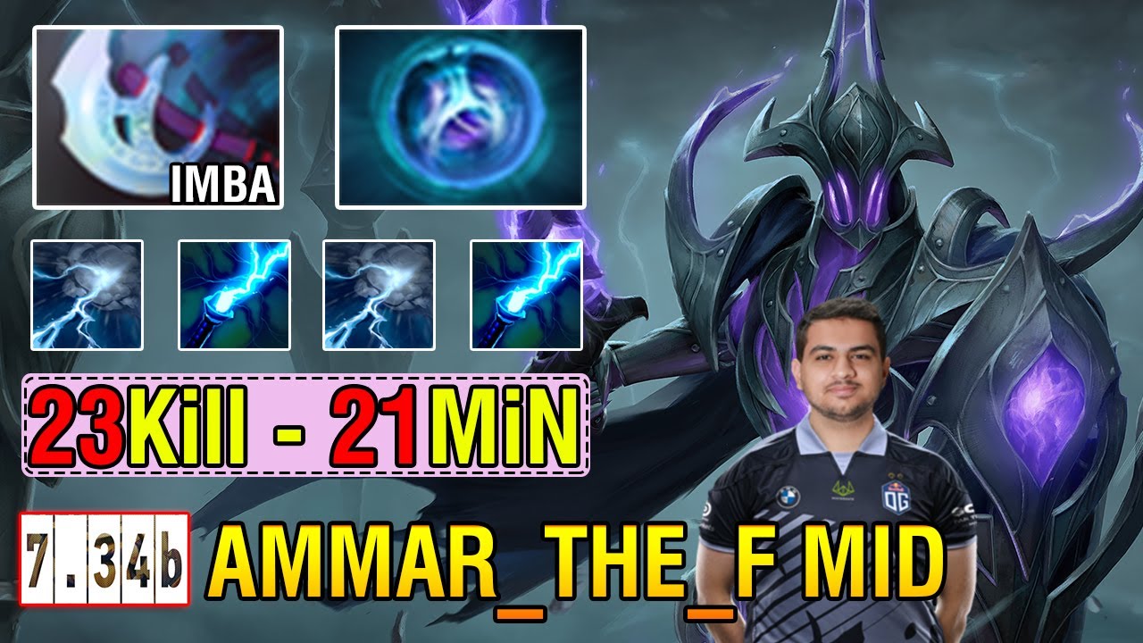 Crazy ATF [Razor] Midlane Vs Clinkz No Mercy 1Min - 1Kill With First Manta Style Build Dota2 7.34b