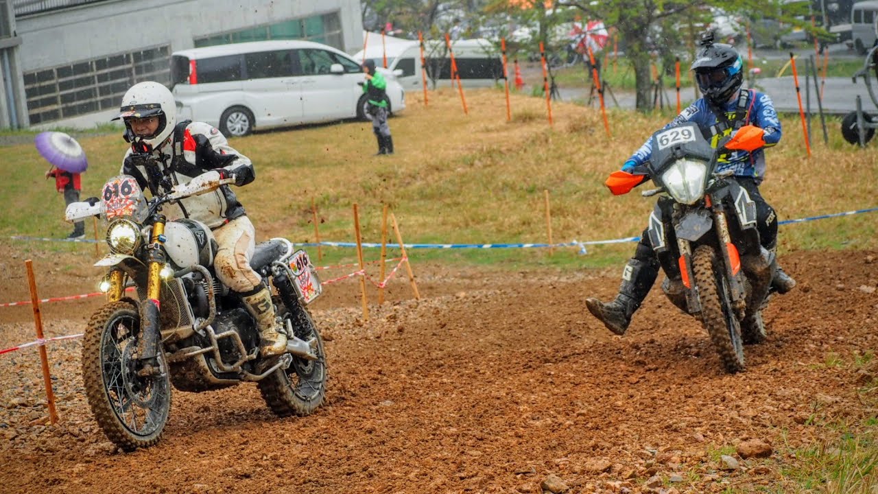 大型バイクで出場するオフロードレース！WEX朽木50 2022 4/24　トライアンフ　SCRAMBLER1200　転倒祭り