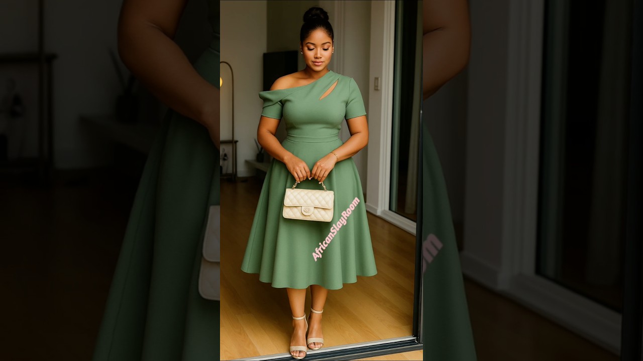 Plain fabric styles for beautiful classy Ladies #fyp #trending #fashiontrends #fashion #global