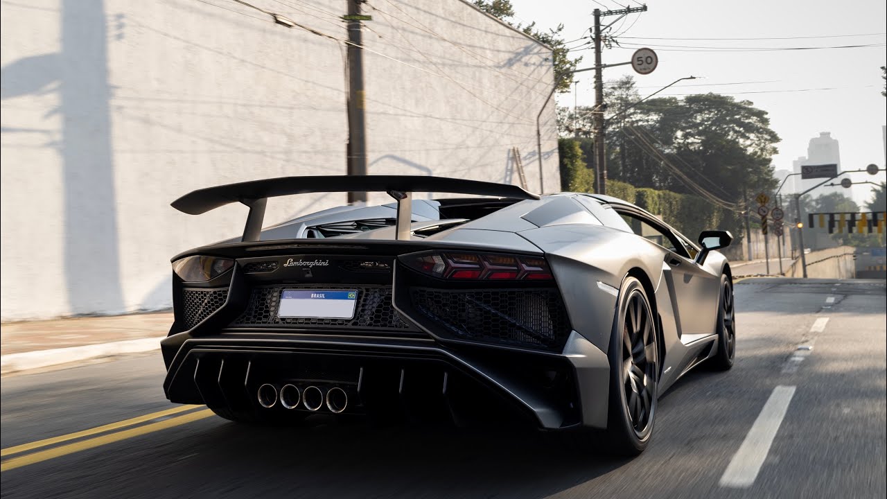 INSANO!!! LAMBORGHINI AVENTADOR SV Roadster COM ESCAPAMENTO GINTANI ACELERANDO!!!   *João Vilkas*