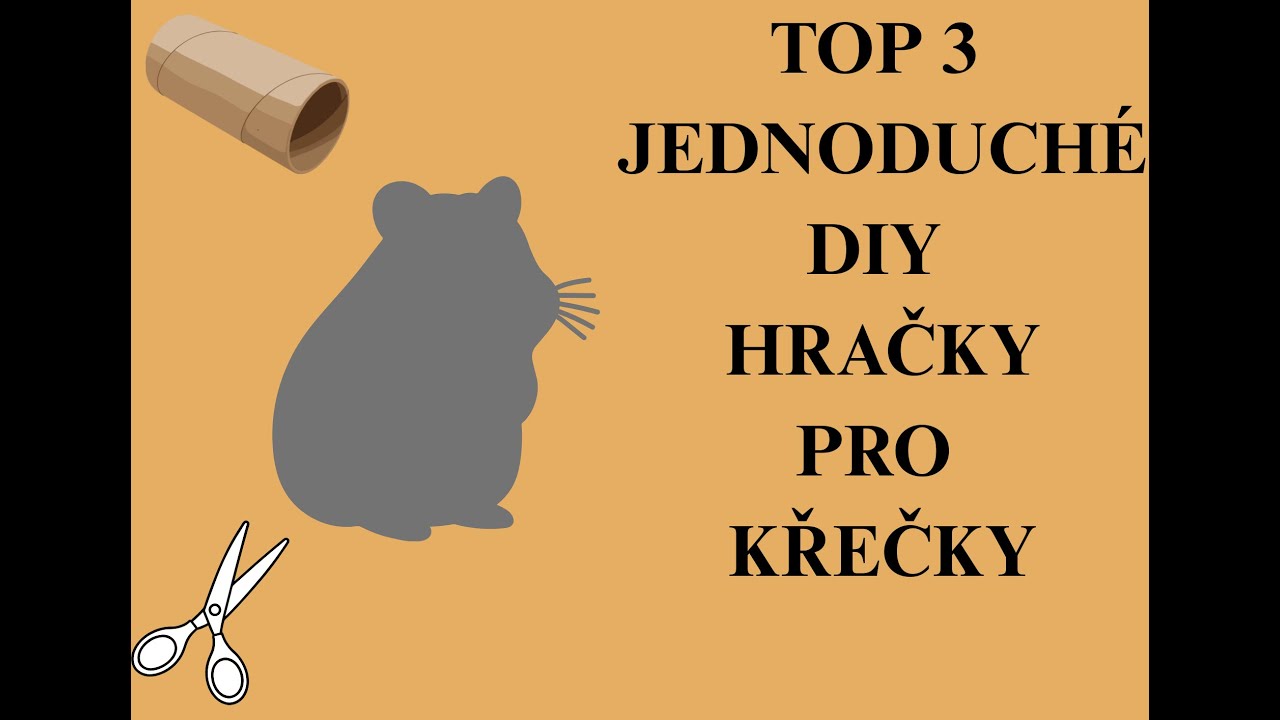 Top 3 jednoduché DIY hračky pro křečky.