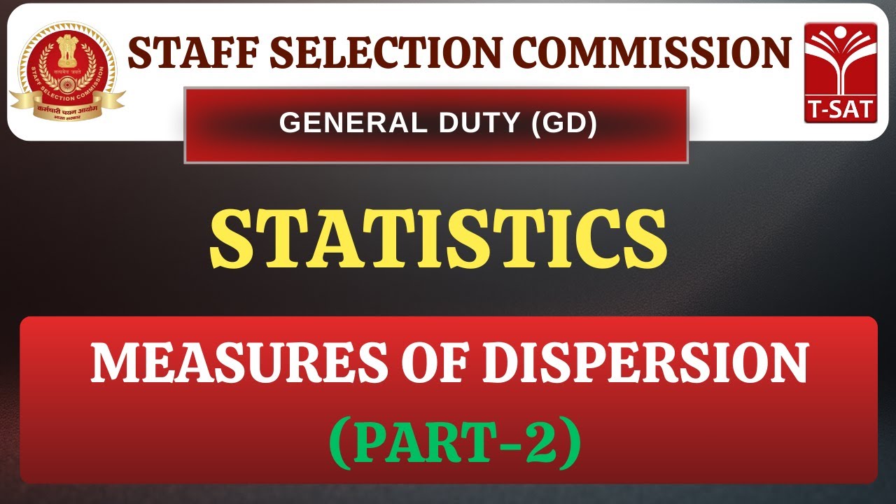 SSC GD | Statistics - Measures Of Dispersion (Part-2) | T-SAT