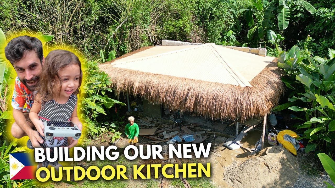 Building an Outdoor Kitchen in the Philippines: Roof Installation Complete!