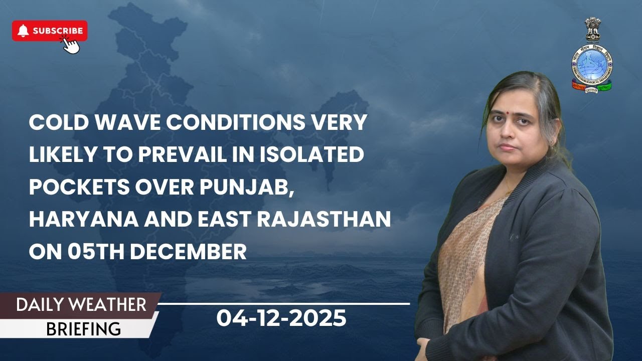 Cold wave conditions very likely to prevail over Punjab, Haryana and East Rajasthan on 05th December