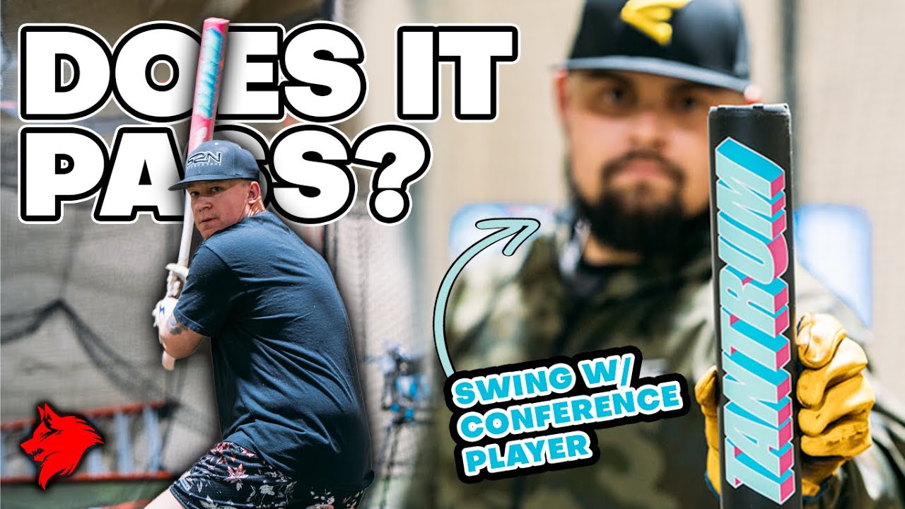 Swinging with Conference Player! 1 Piece vs 2 Piece Easton Tantrum 2024 Showcase + HitTrax EV