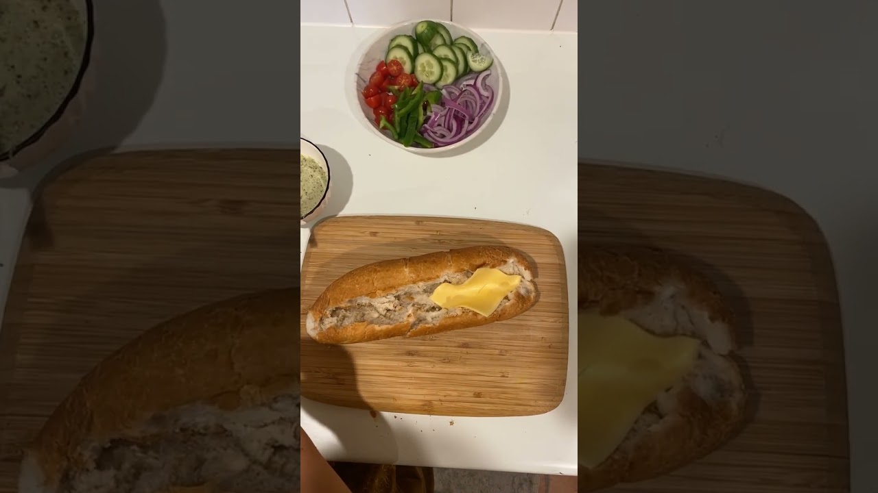 Homemade subway vegetarian delight #viralvideo 