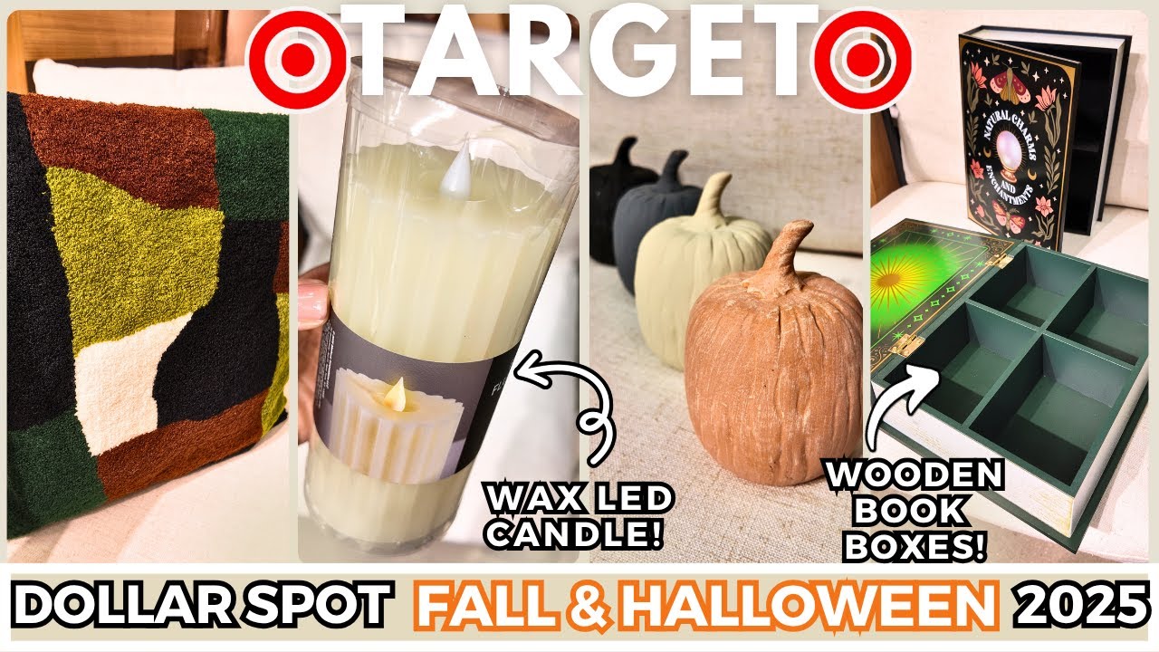NEW🍂 Target Dollar Spot FALL + HALLOWEEN 2025 Shop With Me | COZY DECOR MUST HAVES | SHOPPING VLOG