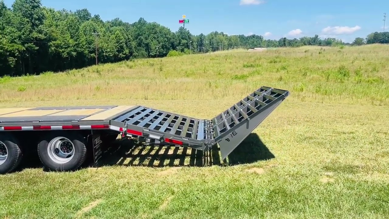 10 Ton Gooseneck with Hydraulic Jumbo Ramp