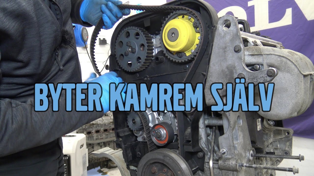 Kamrem och vattenpumpsbyte enligt Volvos instruktioner, så här gör man.