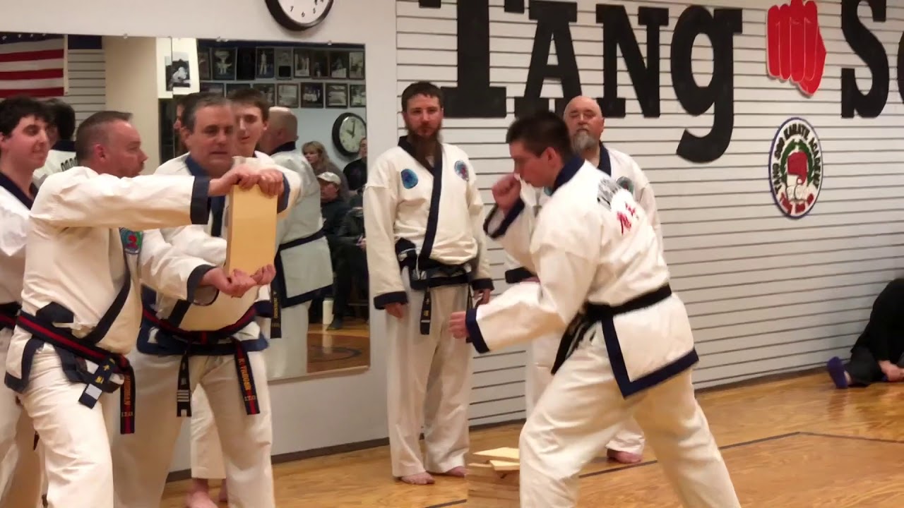 TANG SOO KARATE ACADEMY BLACK BELT TEST    BREAKING 040718