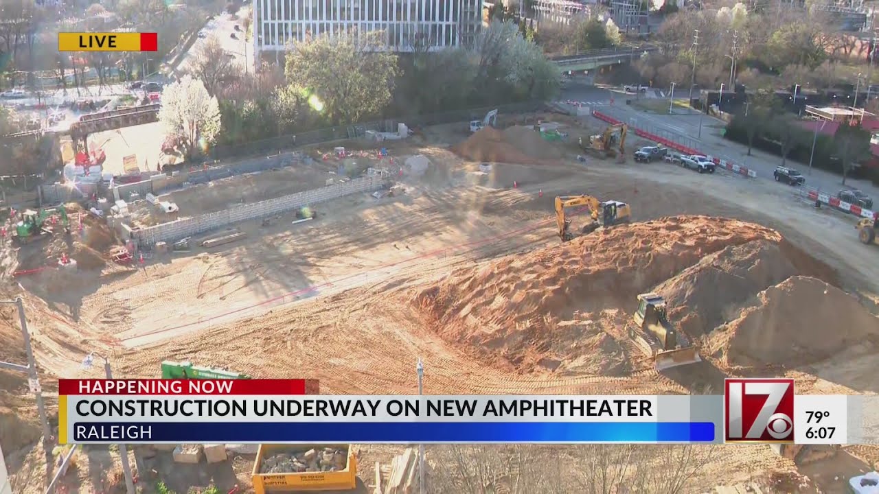 Construction underway on new Red Hat Amphitheater in downtown Raleigh