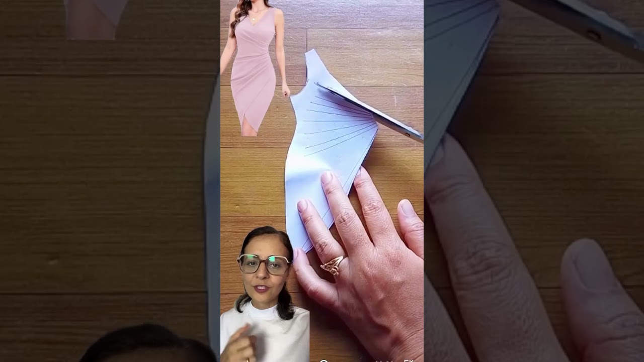 Como modelar um vestido drapeado