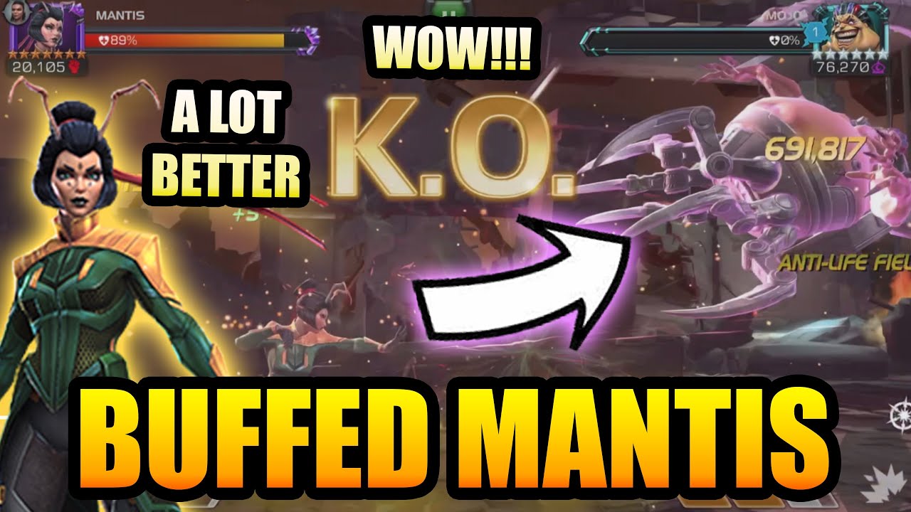 BUFFED MANTIS IS NOW LIVE!! A LOT BETTER TO PLAY & HITS LIKE A TRUCK - Marvel Contest of Champions