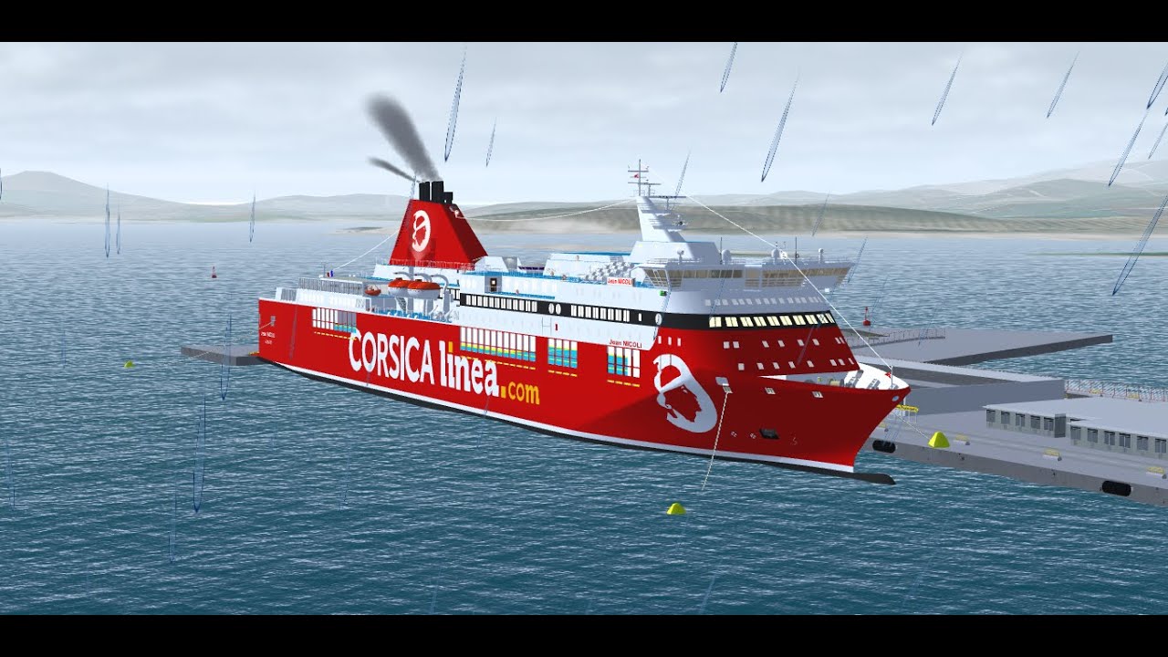 Exit manouver at Toloun (FRANCE) MV jean NICOLI (CORSICA LINEA)