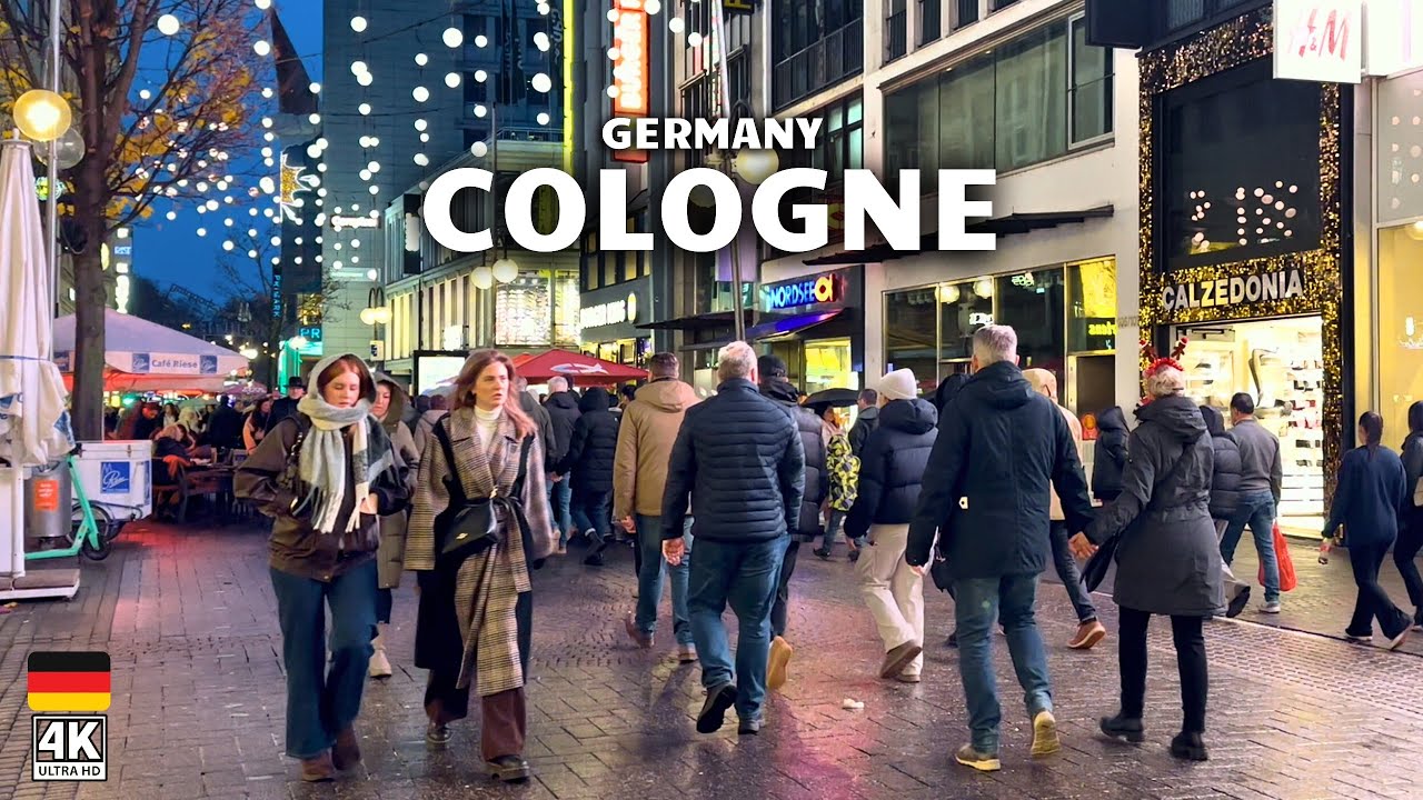 Cologne, Germany 4K Walking Tour on a Rainy Day 🇩🇪🌧️ | Christmas 2025