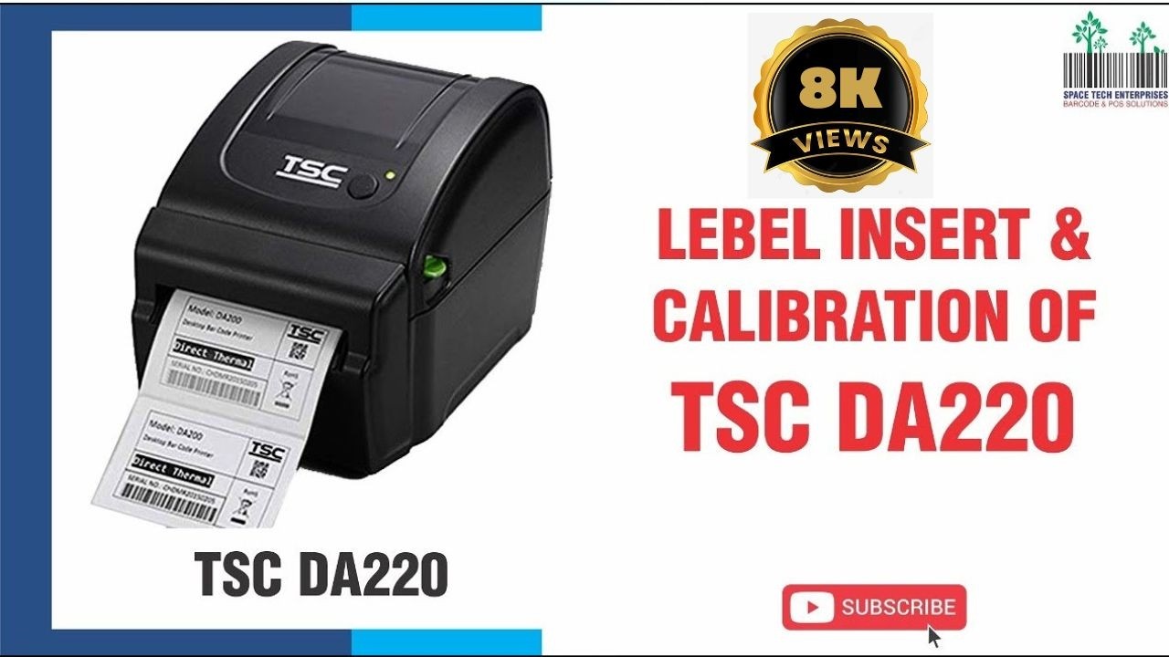 DA220 Barcode Label Printer Amazon Flipkart Thermal Label Printer Shipping TSCDA220 calibrationReset