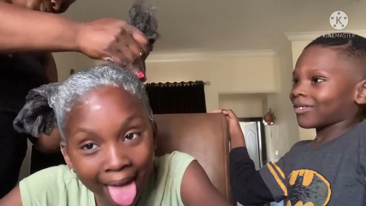 MEGA GROWTH KIDs HAIR RELAXER REVIEW | how to relax kids hair | relaxed hair Journey #mega growth
