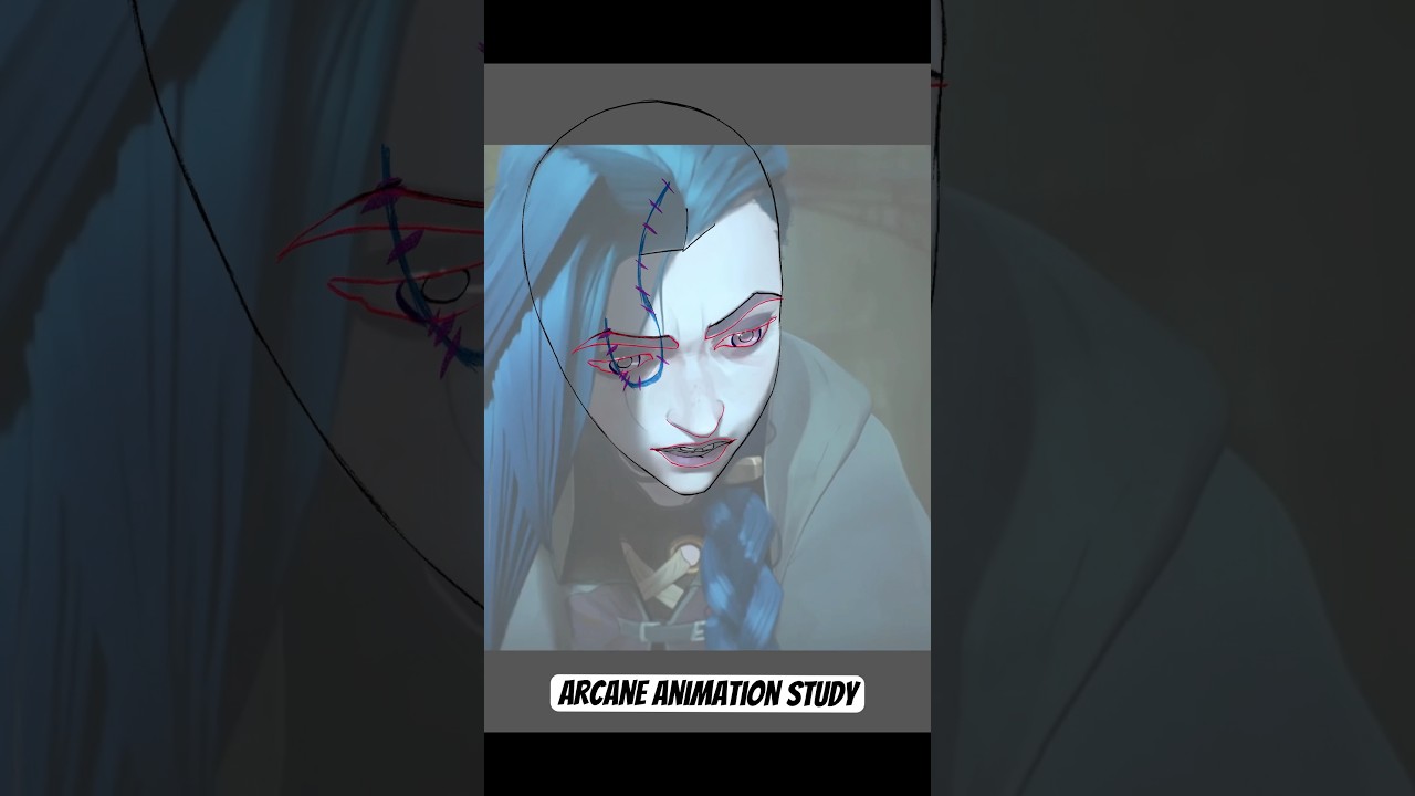 Jinx Facial Expression & Head Movement Breakdown! #animation #arcane