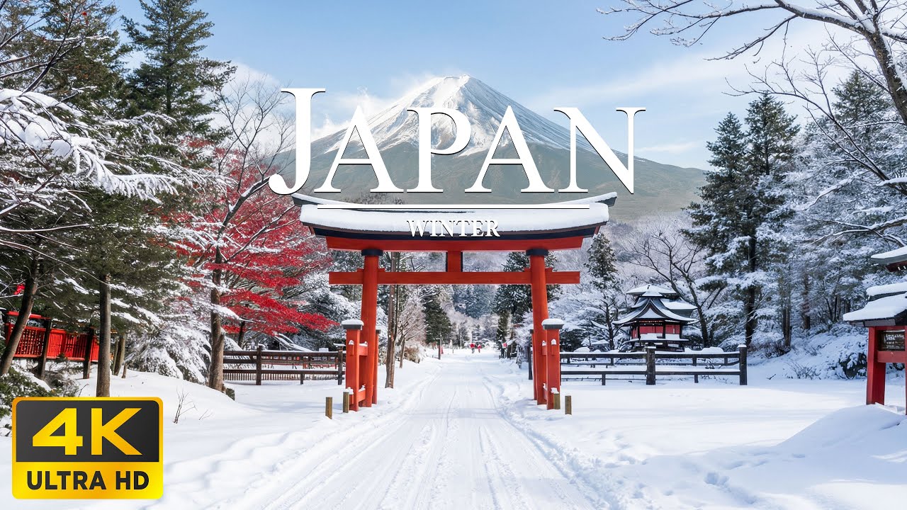 Japan in Winter 4K ❄️ Traditional Villages, Snowy Temples & Mountain Calm