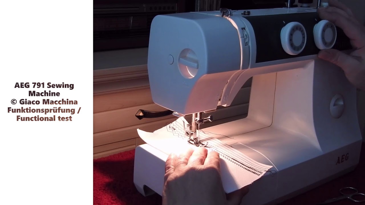 AEG 791 N&auml;hmaschine / Sewing Machine - Funktionstest / Functional test
