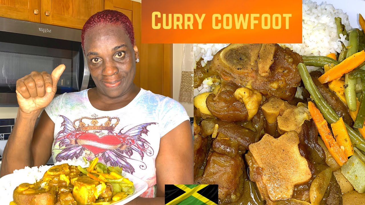 How I make Curry Cowfoot With Broad Beans || Jamaican Style!!