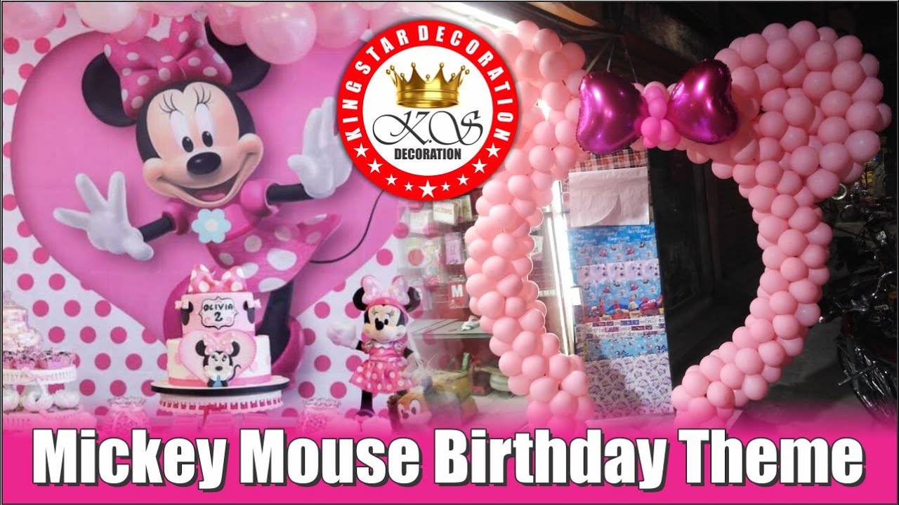 Minnie Mouse Birthday Theme Back Droop Balloon | King Star Balloon