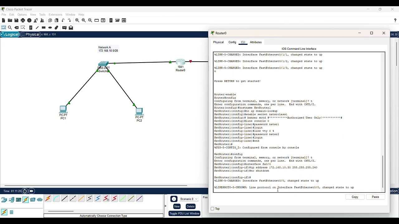 Configuration of router