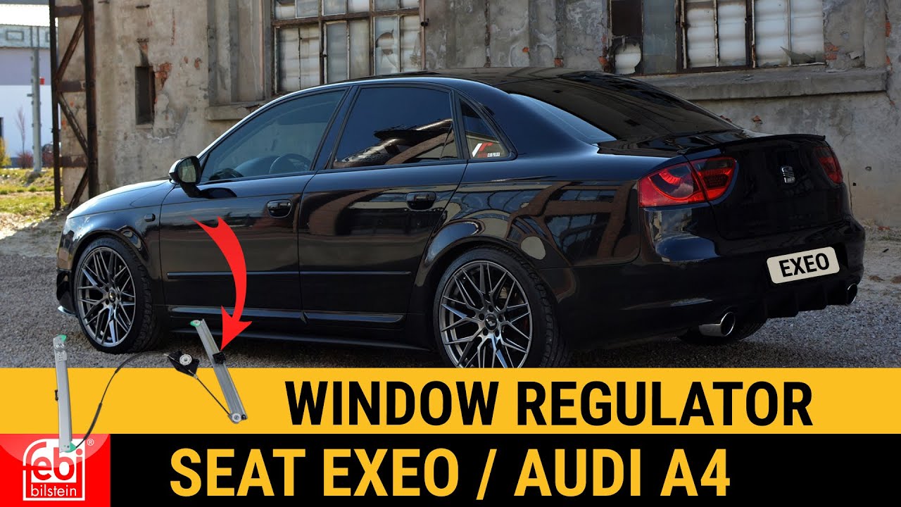 Как заменить стеклоподъемник Seat Exeo Как заменить трос Скрип стекла, не закрывается Audi A4 A6