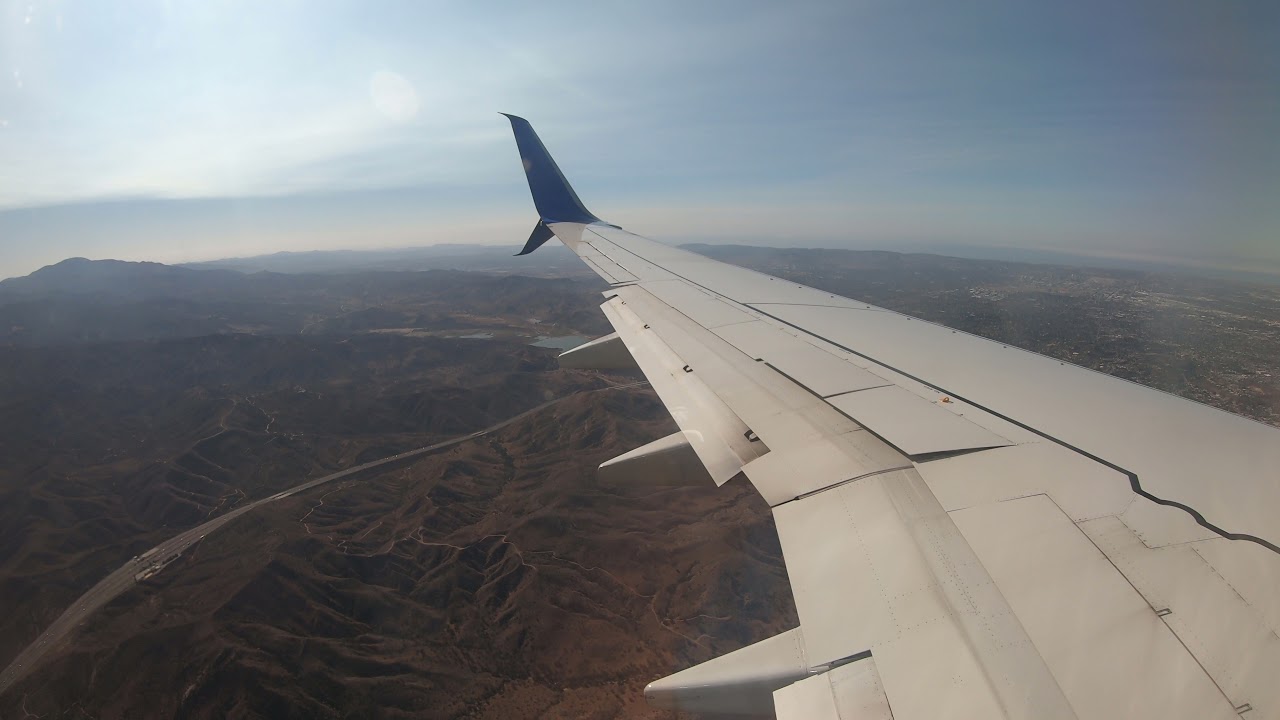 Breathtaking Arrival/Landing at John Wayne Airport in Orange County California with Mountain Views!