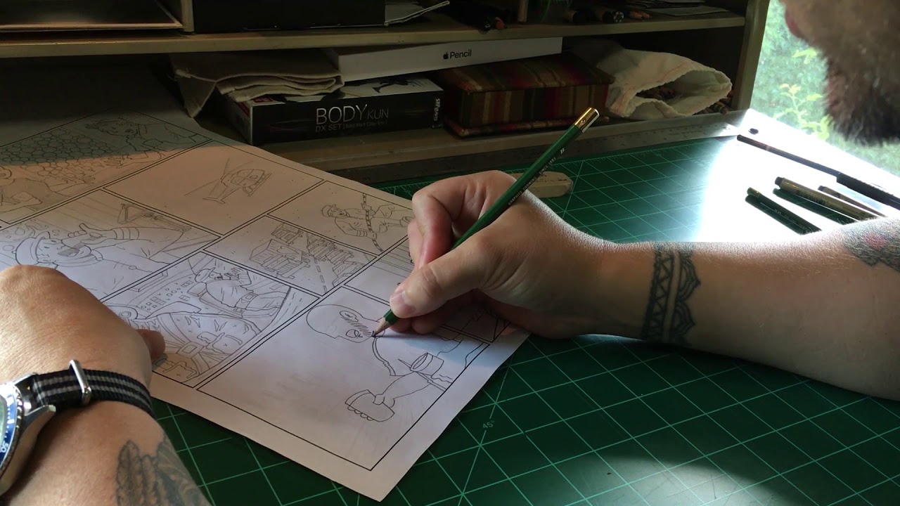 Comic Art Demo: Sketching, Inking, Coloring