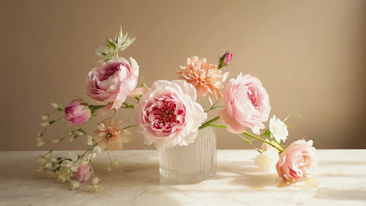 Floral Screensaver |Minimalist Aesthetic | 4K Background | TV Background| TV Art| Framed Art|
