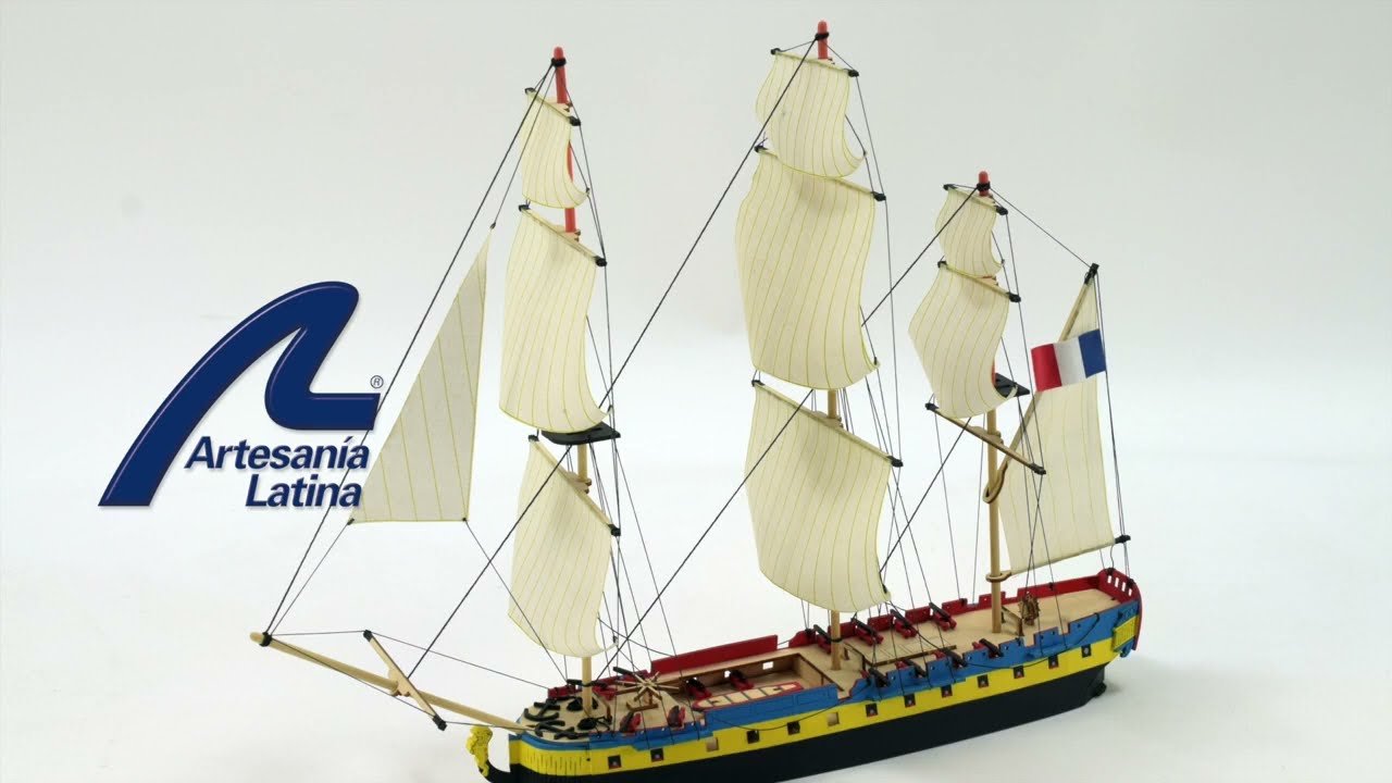 Maquette bateau en bois : easy kit : fr&eacute;gate Hermione La Fayette