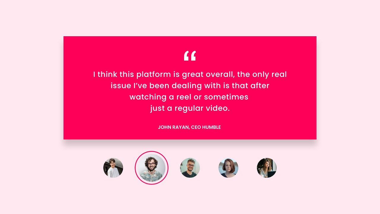 How To Make Animated Testimonial Slider For Website Using HTML CSS & JavaScript