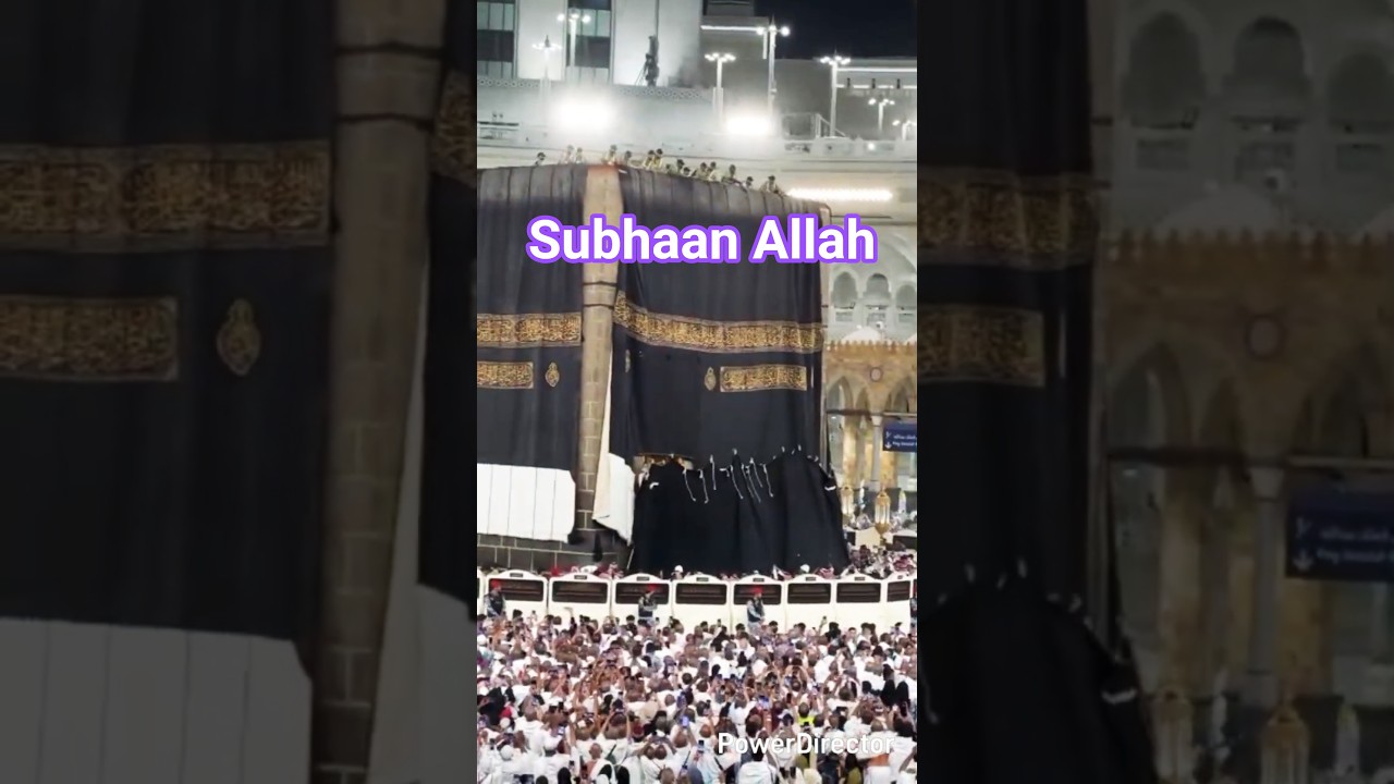 Very Closed View of Ghilaf e Khanaye Kaaba🕋 Changing 2025