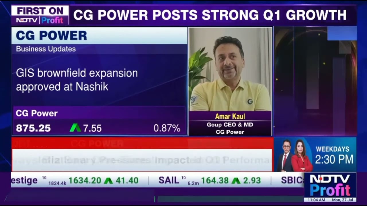 Mr. Amar Kaul, Group CEO and MD of CG with NDTV Profit | Earnings overview Q1FY27