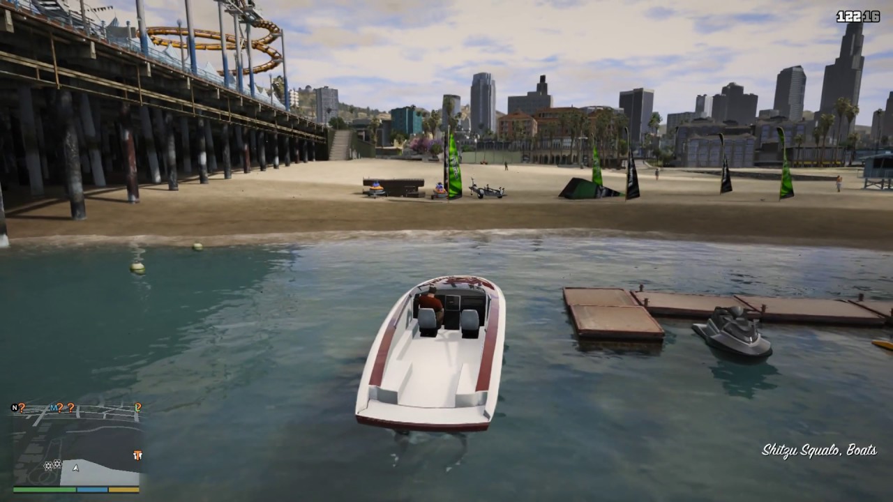 GTA V SPEED BOAT AND WATER BIKE RIDE