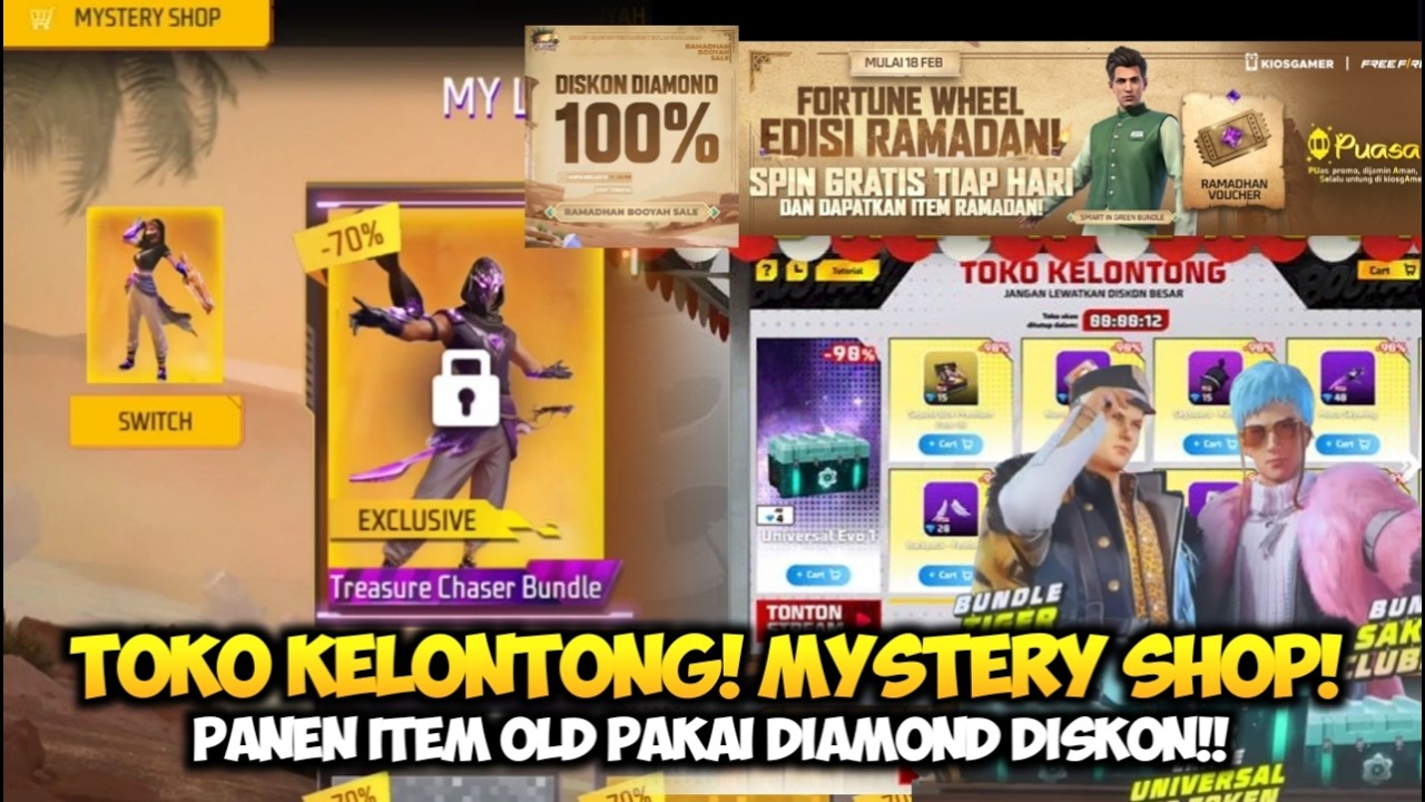 TOKO KELONTONG FF & MYSTERY SHOP RAMADHAN 2026! EVENT DISKON DIAMOND KIOSGAMER