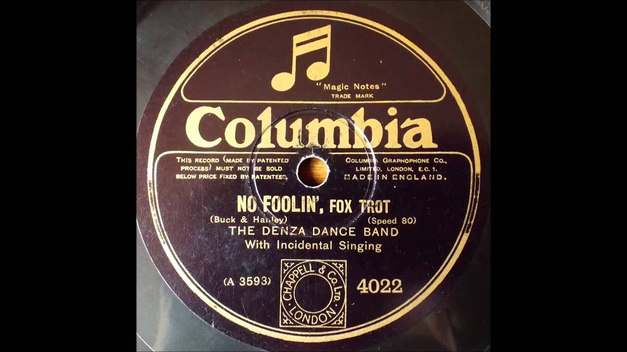 No Foolin' The Denza Dance Band, 1926