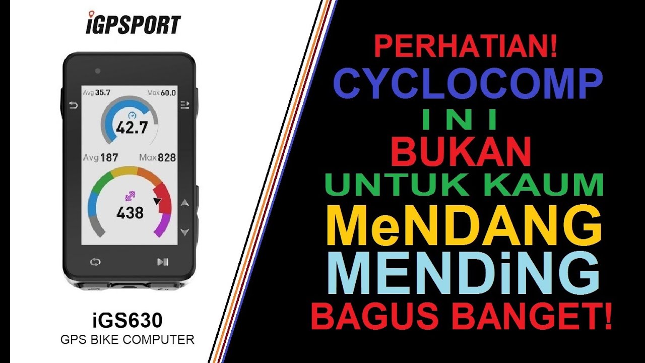 iGS630 Cyclocomp Terbaik iGPSPORT! Cek Fitur, menu, cara setting & upload GPX di video ini!