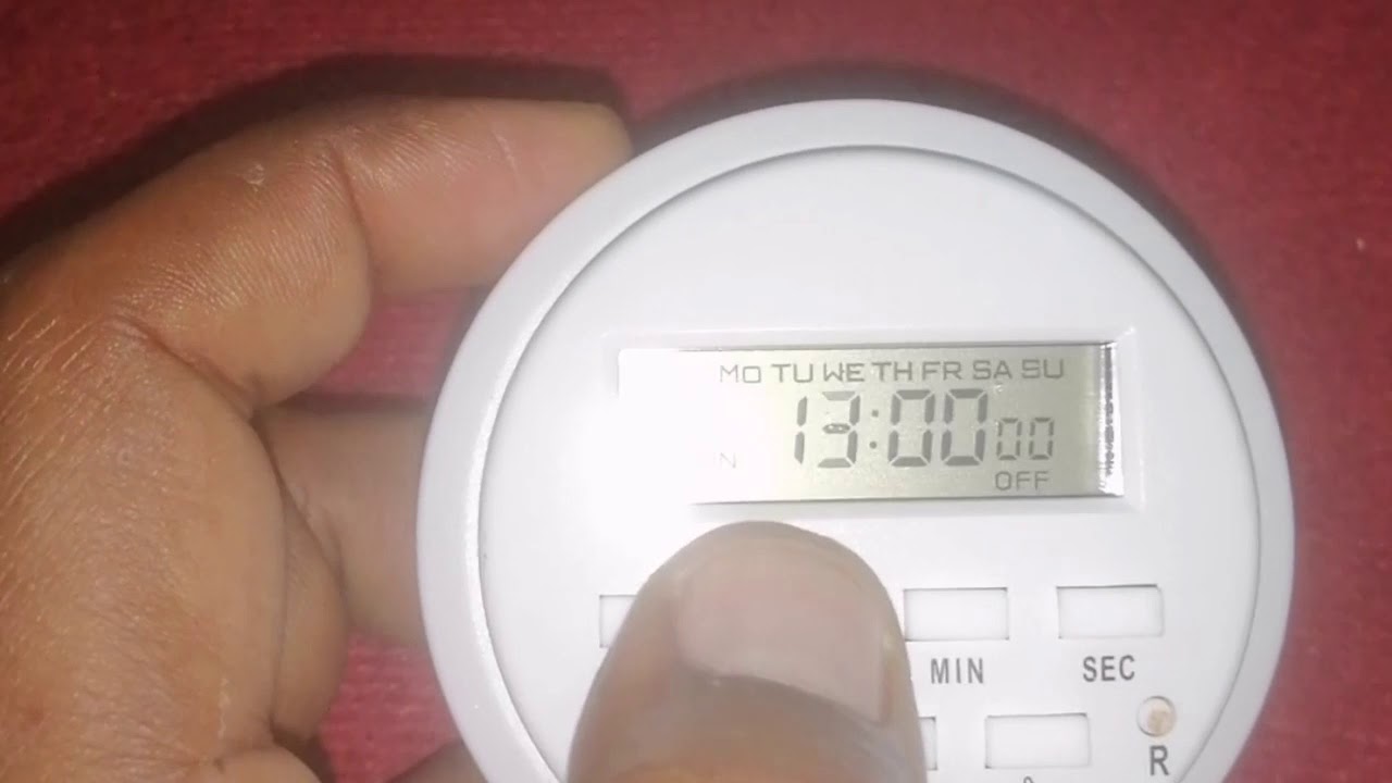 تضبيط تايمر كهربائي