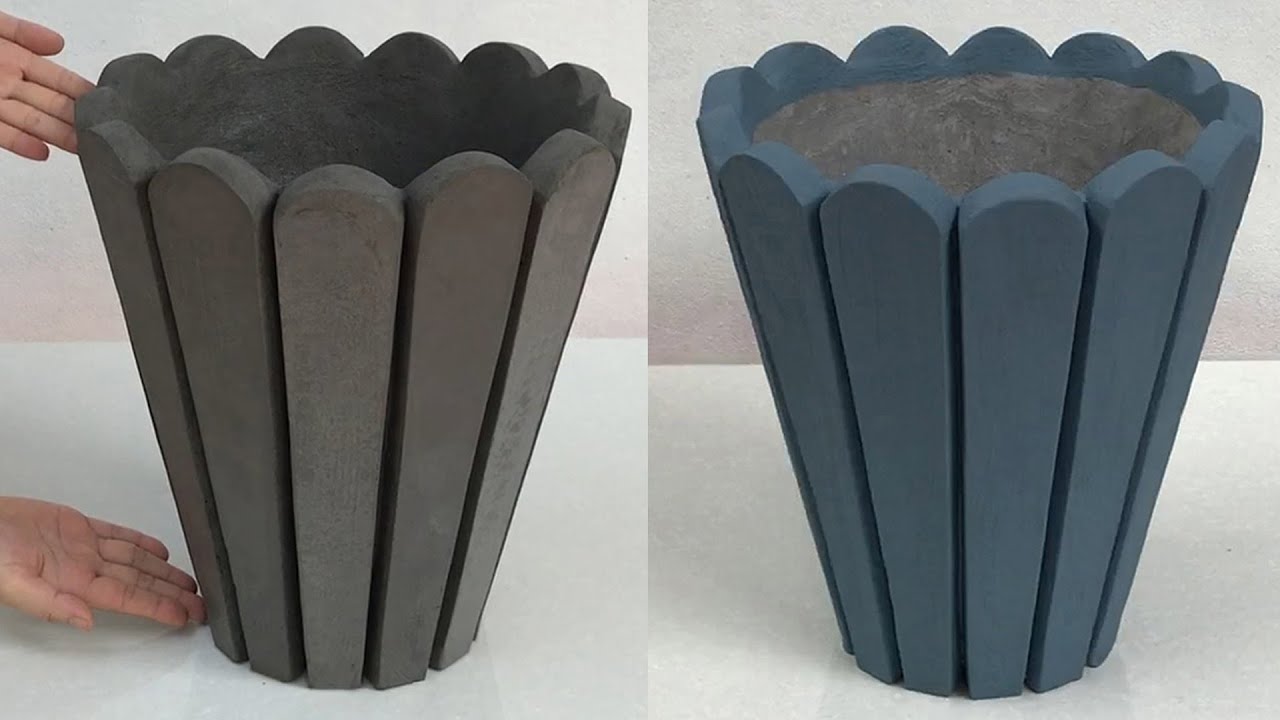 Amazing Creativity From Cement / Making Beautiful Flower Pots Very Easy !