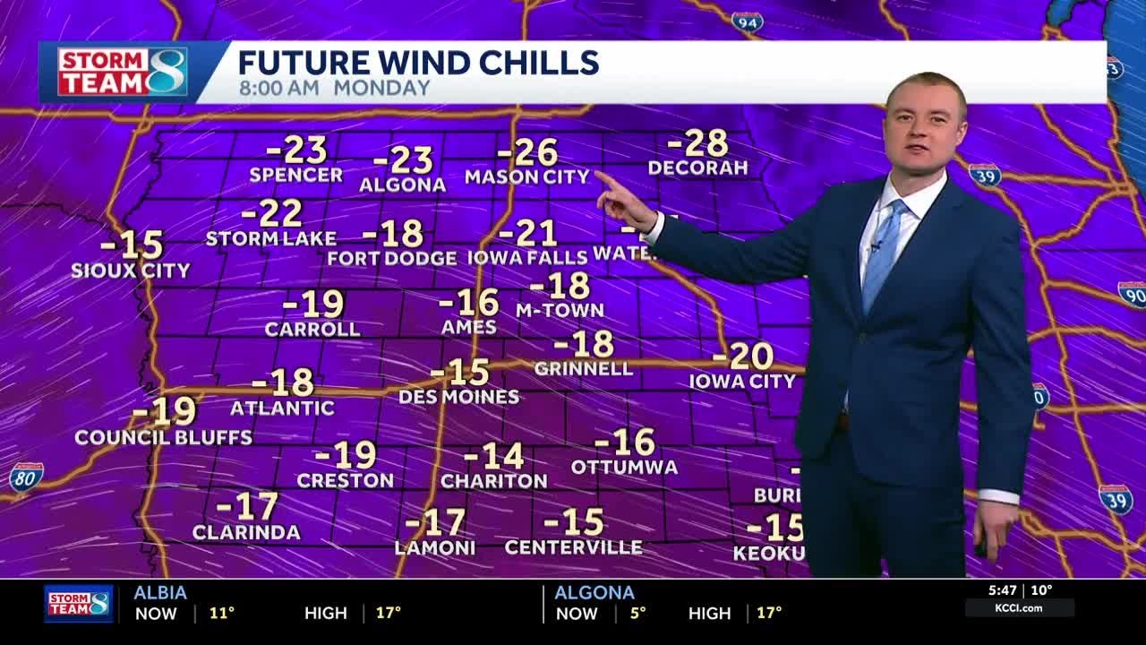 Iowa weather: Bitter cold one more morning