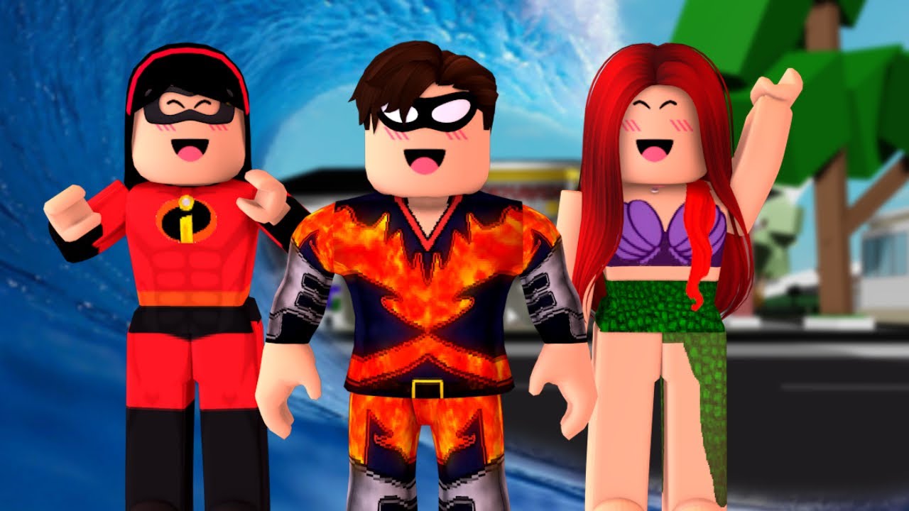 OS SUPER HERÓIS SALVARAM O BROOKHAVEN DO TSUNAMI! - Roblox (Brookhaven RP)