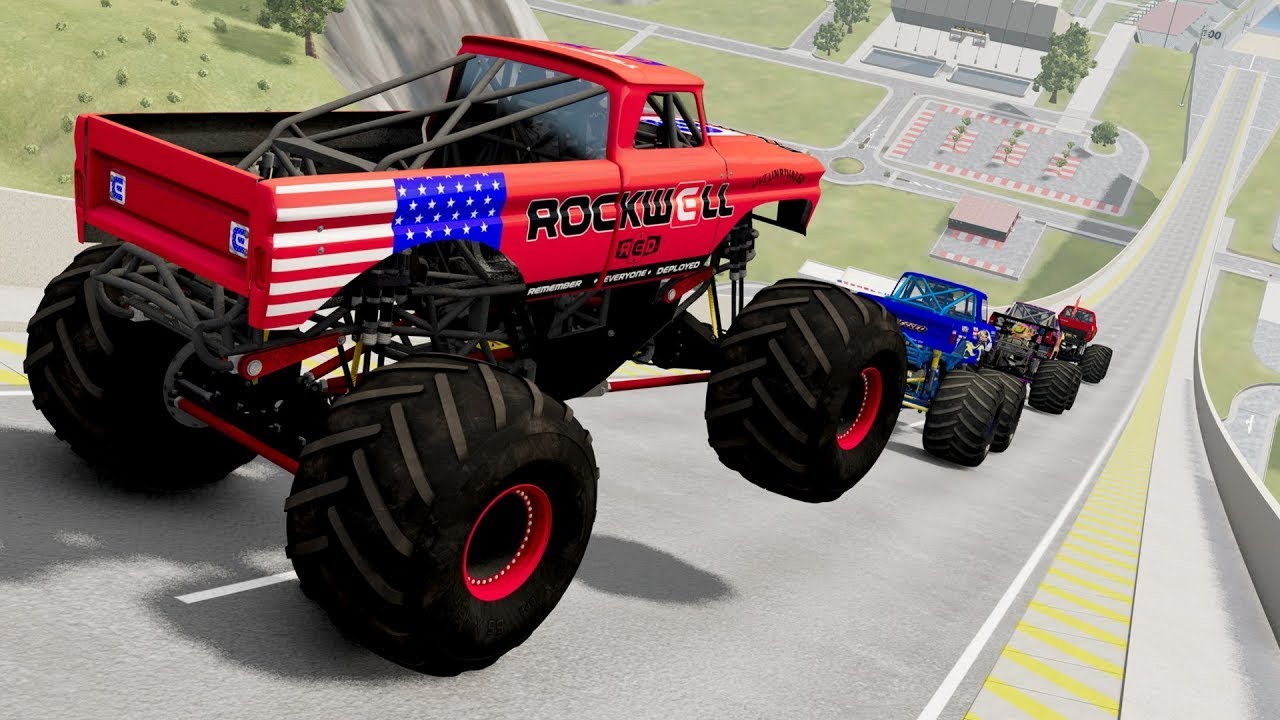 Random BMNG - Epic High Speed Monster Truck Jumps & Crashes #016